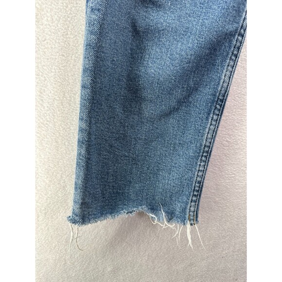 Re/Done 70's Stove Pipe Jeans Size 26 In Mid 70's Wash Button Fly Raw Hem Pocket - Picture 9 of 16